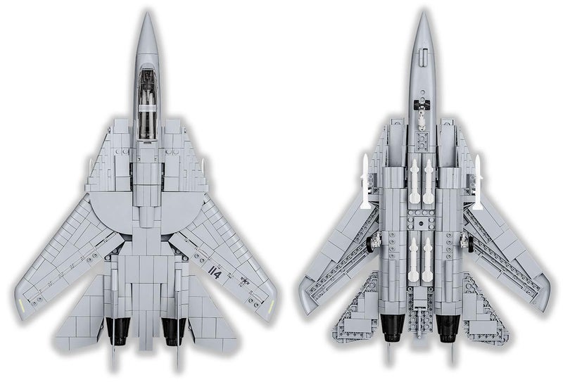 COBI Top Gun F-14A Tomcat Fighter Plane - 1:48 Scale 754 Piece Building Set with Maverick and Goose Figures - Image 3