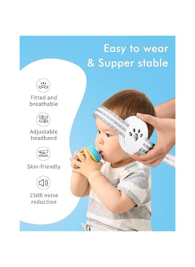 HOOKOR Baby Ear Protection,Muffy Baby Ear Protection for Babies and Toddlers up to 48 Months,Baby Noise Cancelling Headphones for Against Hearing Damage & Improves Sleep - Image 3