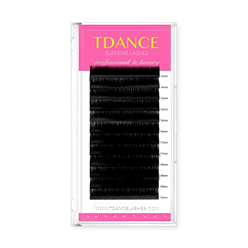 TDANCE Lash Extension Matte Black Eyelash Extension C CC D DD J B L Curl Volume Classic Lash Extensions 003018mm Thickness Professional Salon Use015D1419 mm