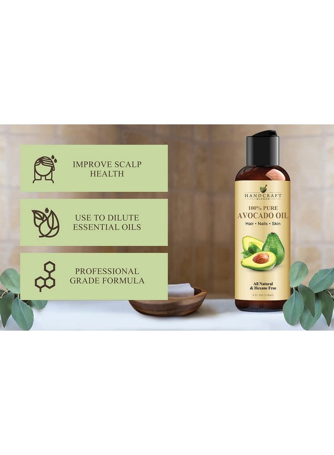 Handcraft Blends Avocado Oil - Cold-Pressed 4 Fl Oz - 100% Pure and Natural - Premium Grade Carrier Oil for Skin and Hair - Hair and Body - Massage - Hexane-Free - Image 4