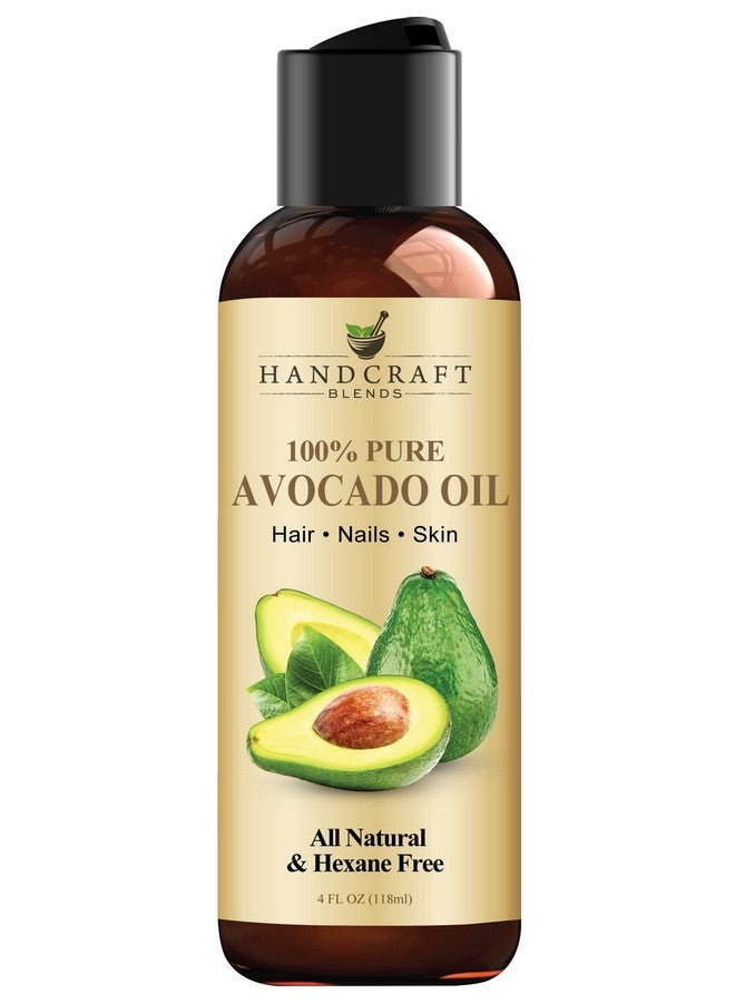 Handcraft Blends Avocado Oil - Cold-Pressed 4 Fl Oz - 100% Pure and Natural - Premium Grade Carrier Oil for Skin and Hair - Hair and Body - Massage - Hexane-Free - Image 1
