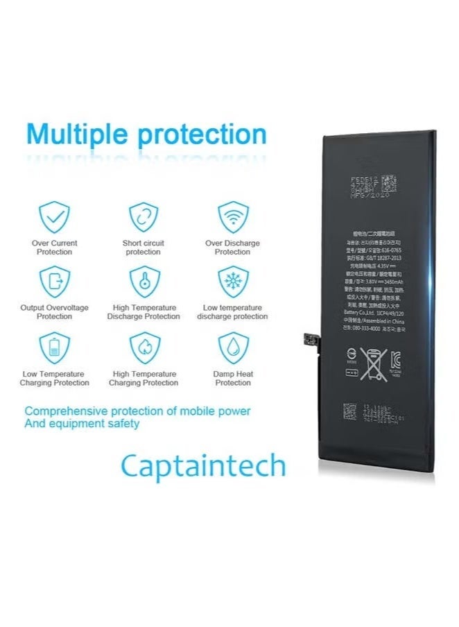 Captaintech 2675.0 mAh Replacement Battery For Apple iPhone 8 Plus Black  - Image 4