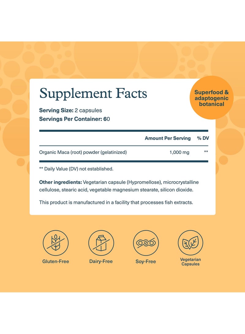youtheory Womens Maca Root Nutrient-dense Superfood 120 Vegetarian Capsules - Image 2