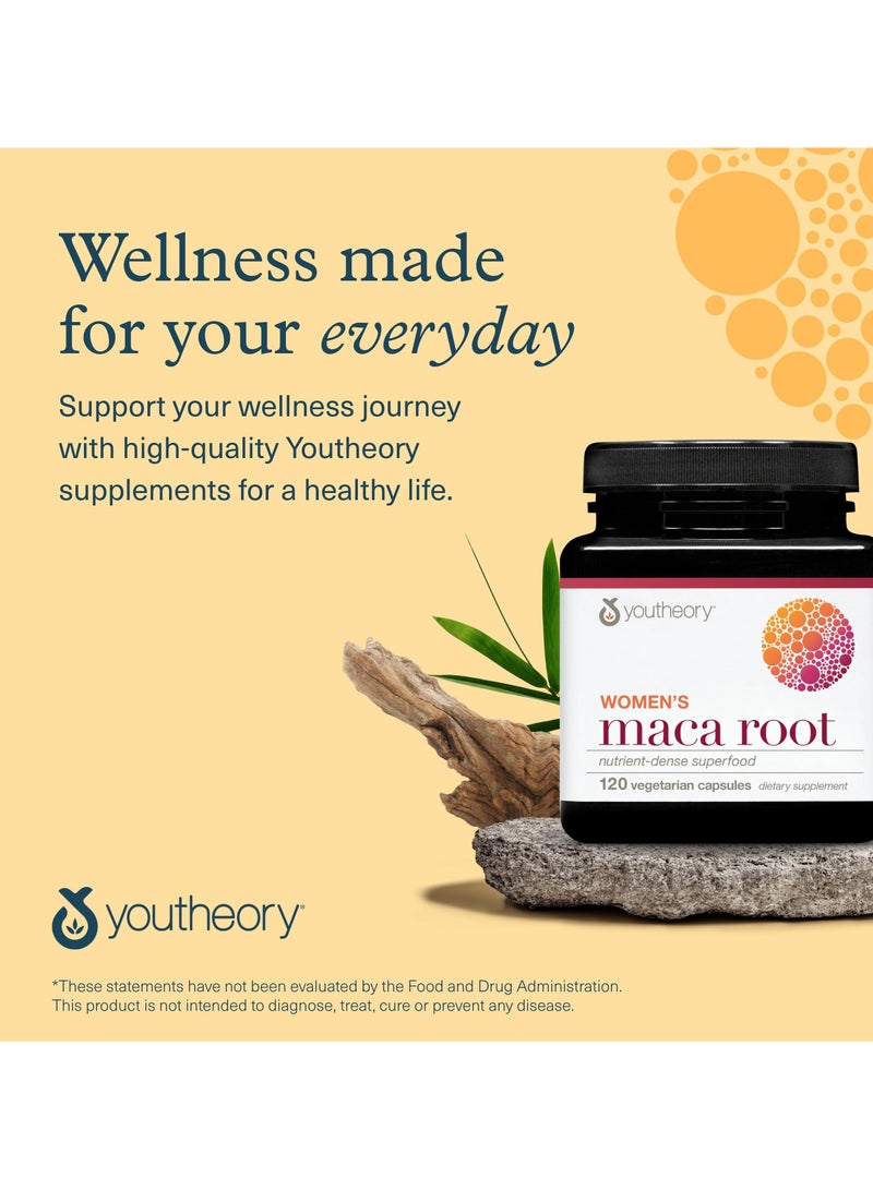 youtheory Womens Maca Root Nutrient-dense Superfood 120 Vegetarian Capsules - Image 5