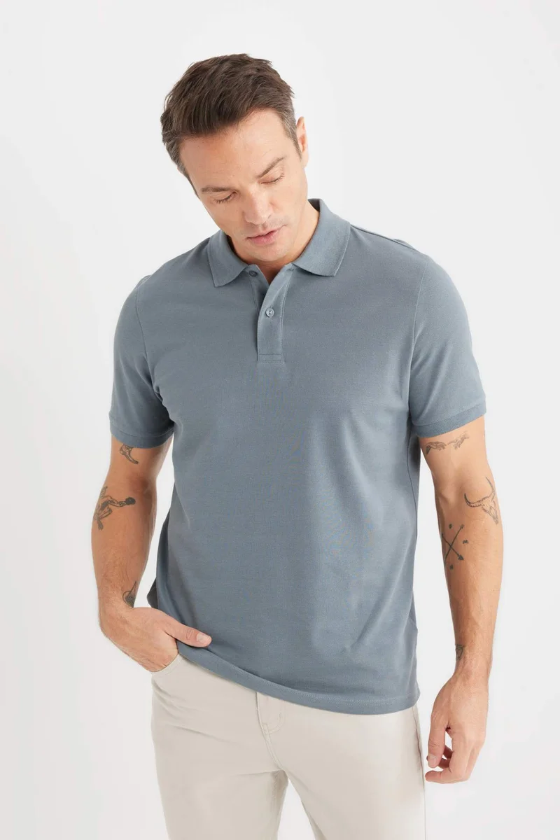 DeFacto Regular Fit Pique Polo T-Shirt