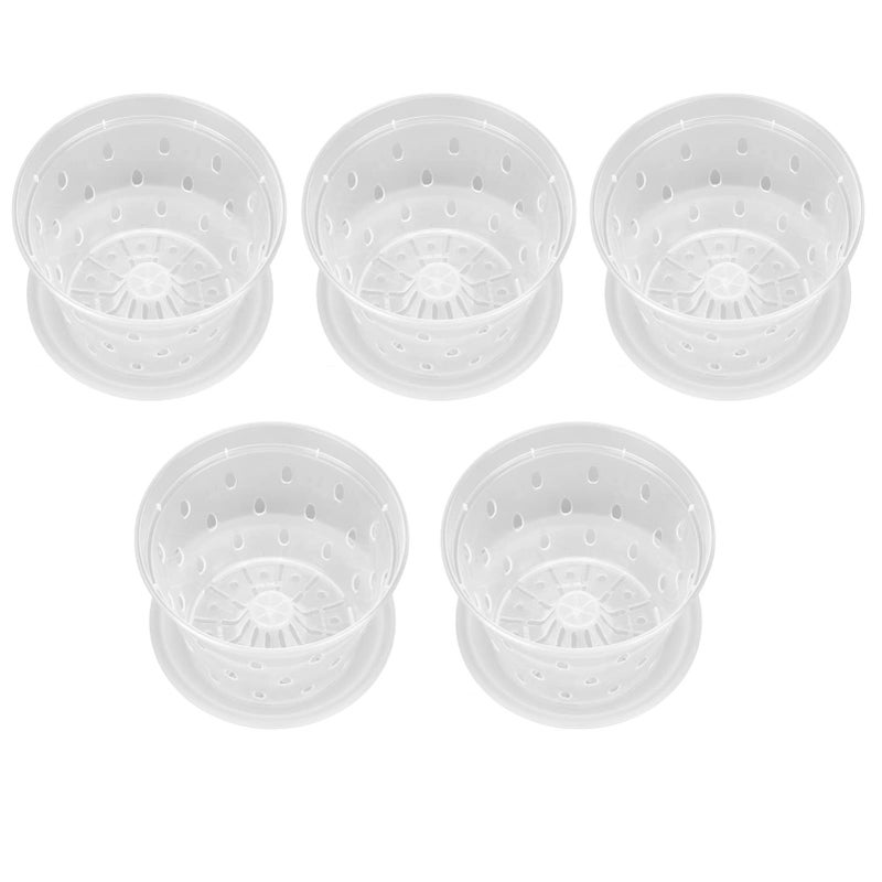 5 Clear Plastic Orchid Flower Pots With Saucers For Indoor Outdoor Plants - Image 5
