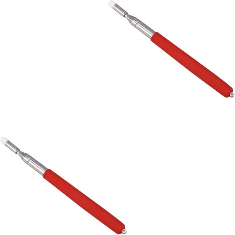 klarako 2pcs Pointer Whiteboard Teacher Telescopic Teachers Design for Red Handheld Stick Teaching Presenter Extends Hand Classroom Retractable Extendable - Image 1