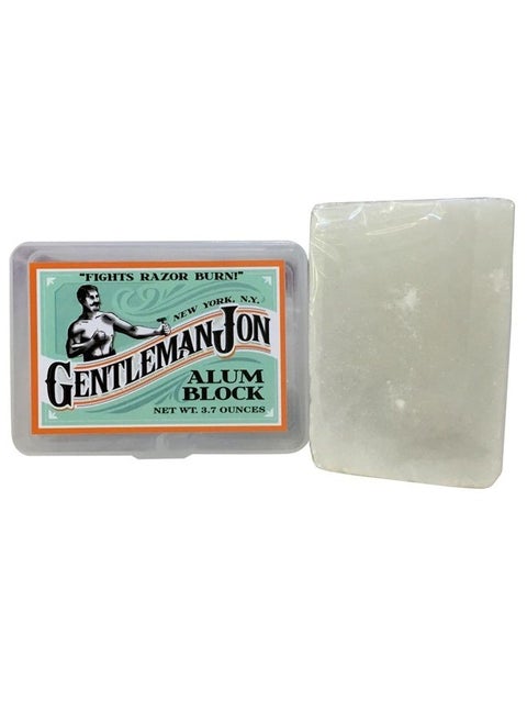 3.7 Ounce Alum Block in Plastic Case | Upgrade Your Shave - Soothing Aftershave Solution for Shaving Razor Burn Relief - Travel Friendly Durable Plastic Case Included