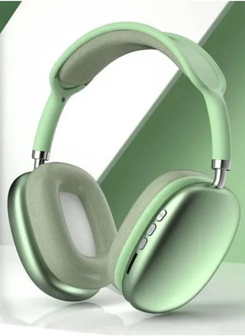 Generic - Premium Quality P9 Pro Max Immersive Active Noise Cancelling Over-Ear Headphones, Epitome of Cutting-Edge Design and Premium Sound Quality. Elevate Your Listening Experience, Fusion of Style and Comfort (Classic, GREEN) - Image 1