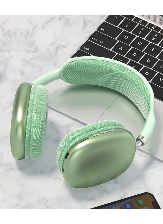 Generic - Premium Quality P9 Pro Max Immersive Active Noise Cancelling Over-Ear Headphones, Epitome of Cutting-Edge Design and Premium Sound Quality. Elevate Your Listening Experience, Fusion of Style and Comfort (Classic, GREEN) - Image 1