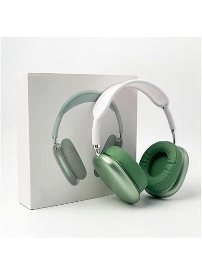 Premium Quality P9 Pro Max Immersive Active Noise Cancelling Over-Ear Headphones, Epitome of Cutting-Edge Design and Premium Sound Quality. Elevate Your Listening Experience, Fusion of Style and Comfort (Classic, GREEN)