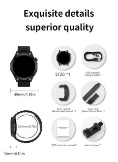 Korean Brand Smart Watch ST20，Business Smartwatch, Waterproof Fitness Watch, Bluetooth Calling, Compatible with Android and iOS,Smartwatch For Men, Zinc Alloy Vacuum Plating, Heart Rate Monitoring，Black - pzsku/Z4877DAC305F0F140B84CZ/45/_/1734167054/af5c3837-9bb4-4c1c-a51c-0627276afca9