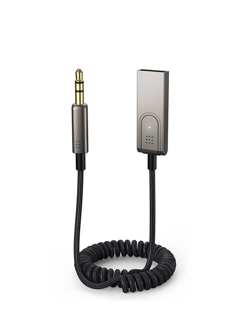 Zikra Bluetooth Aux Adapter Car Bluetooth v5.1 Receiver Jack Audio Adapter for Car Speaker Amplifier Stereo Music - Image 1