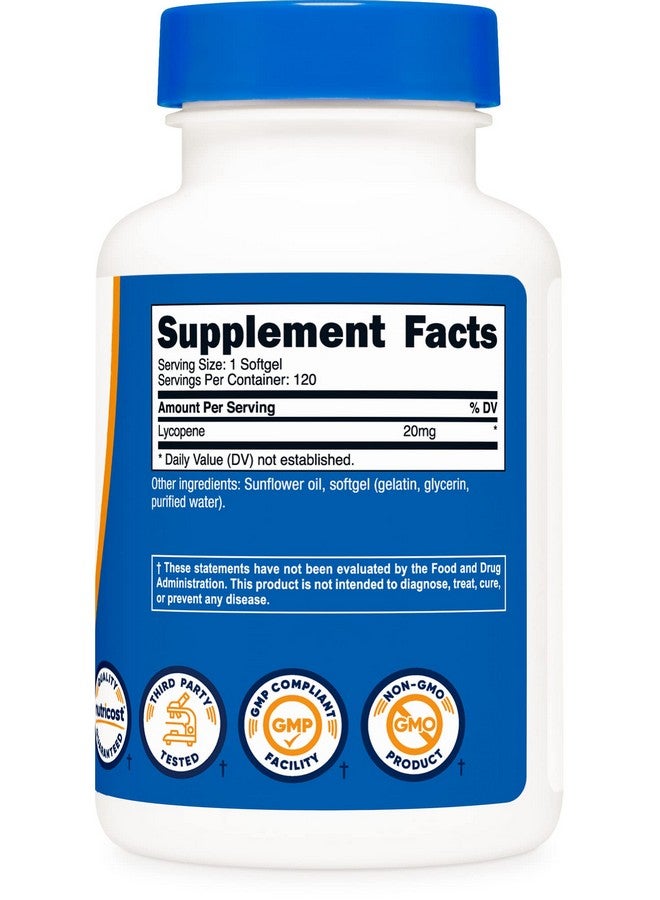 نيوتريكوست ليكوبين (20 مجم) 120 كبسولة هلامية - خالية من الجلوتين وغير معدلة وراثيًا - Image 4