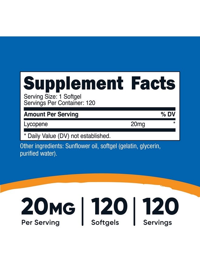 نيوتريكوست ليكوبين (20 مجم) 120 كبسولة هلامية - خالية من الجلوتين وغير معدلة وراثيًا - Image 2