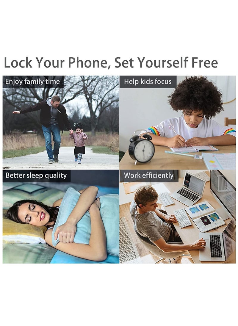Y&D - Cell Phone Lock Box With Timer Portable Time Lock Box For Iphone And Android Phone Help To Be Self-Discipline And Focus To Achieve Goals Prevent Phone Addiction Navy - Image 1