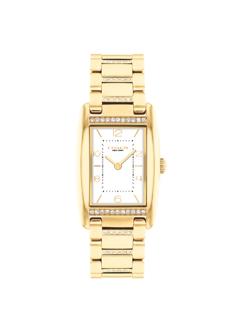 COACH - ساعة نسائية مستطيلة أنالوج بعلبة بيضاء - 14504316 - Image 1