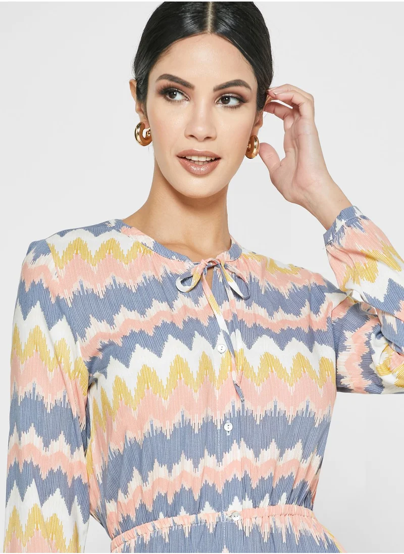 ONLY Button Through Printed Dress