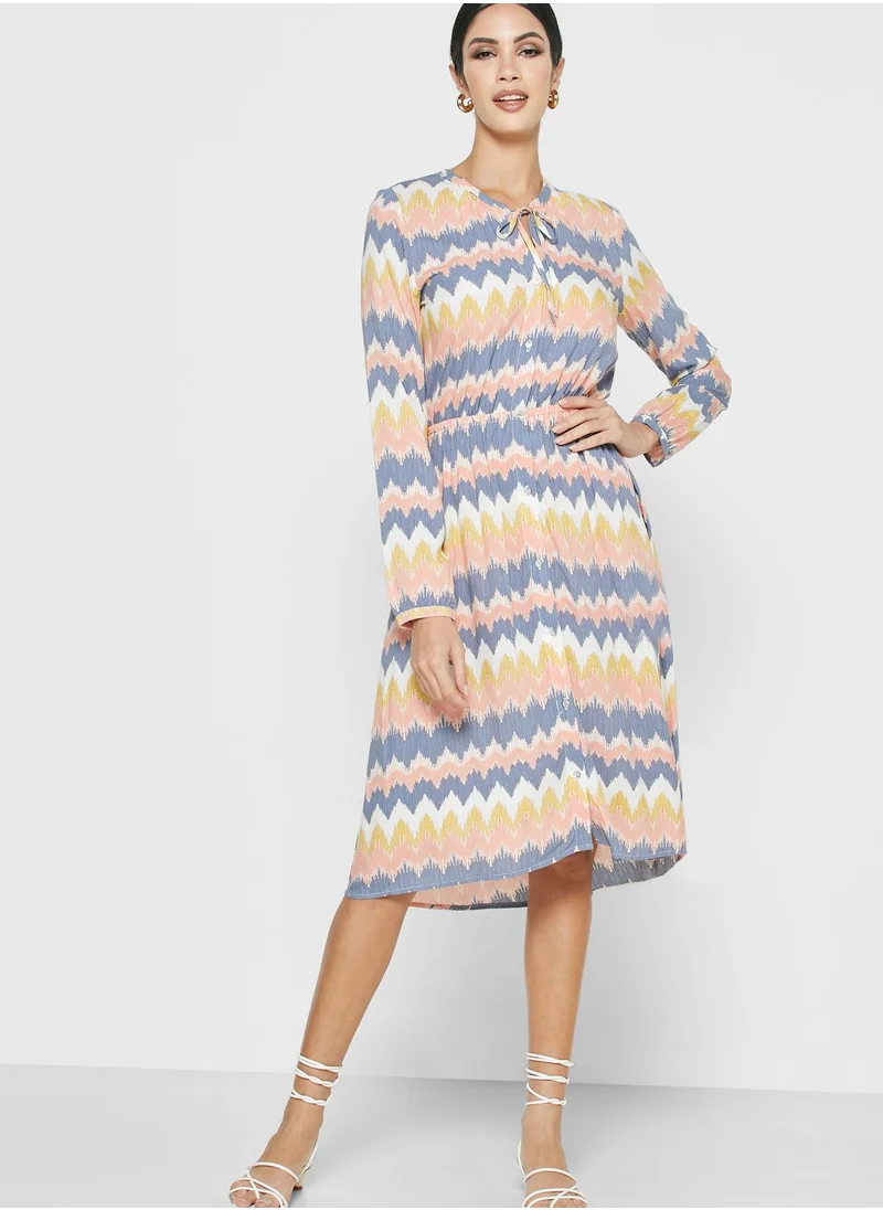 ONLY Button Through Printed Dress