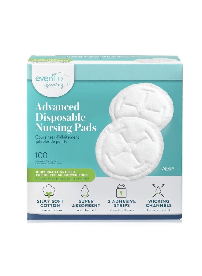 Evenflo Feeding وسادات ثدي قابلة للاستخدام لمرة واحدة من إيفينفلو للنساء المرضعات، قابلة للتنفس وذات امتصاص عالي باللون الأبيض (عبوة من 100)  - Image 5