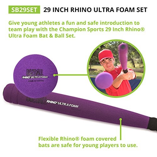 Champion Sports Rhino Ultra Foam 29IN BAT & Ball - Image 2