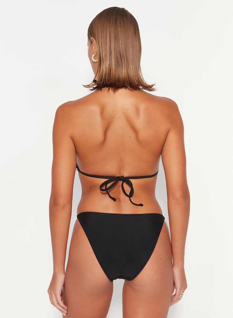 trendyol Black Cut Out/Window High Leg Bikini Bottom TBESS23BA00014 - Image 5
