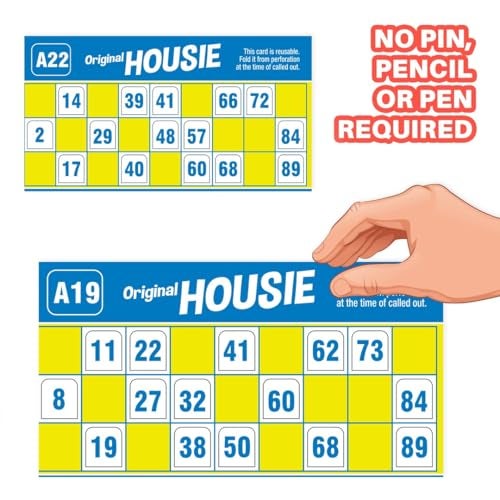 RATNA'S Original Housie Game Set with 24 Reusable Tickets, Tambola Party Games for Kids & Adults - Image 3