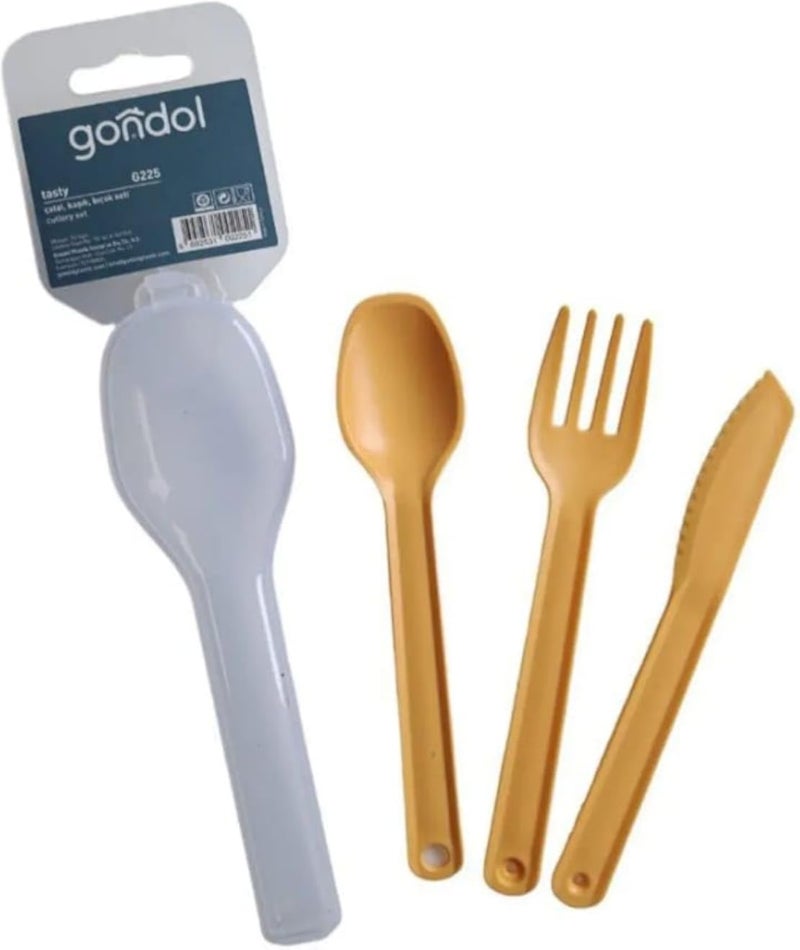 Gondol Tasty Cutlery Set Fork, Spoon & Knife mint