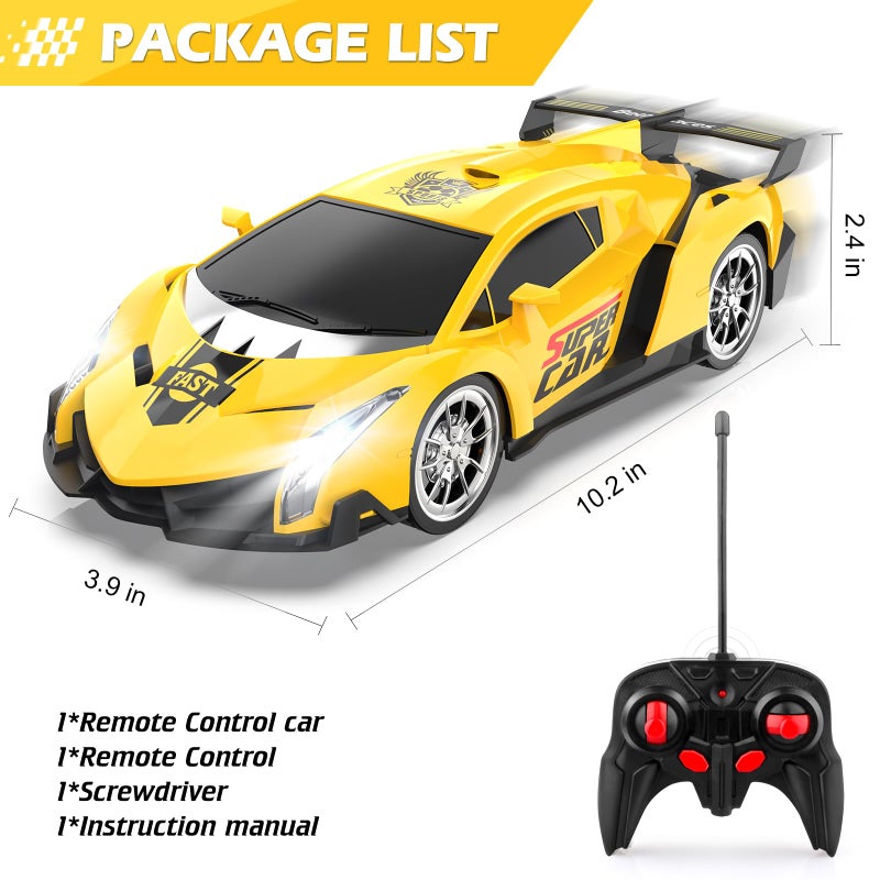 Growsland 2023 Remote Control Car, RC Cars for Kids 1:18 Electric Toy Car Hobby Racing Car Toys with Lights & Controller, Christmas Birthday Gift for 3 4 5 6 7 8 9 Year Old Boys Girls - Image 5