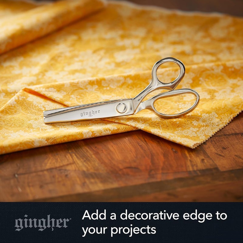 Fiskars Gingher 7.5 Inch Pinking Shears - Durable Alloy Steel with Chrome Finish - Image 4