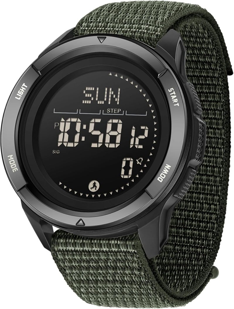 BIEWO Military Sports Watch for Men Digital Tactial Watches Men's Waterproof 5ATM Fitness Watch with Compass Metronome Calorie Step Counte Stopwatch Pacer Running Watch - Image 1