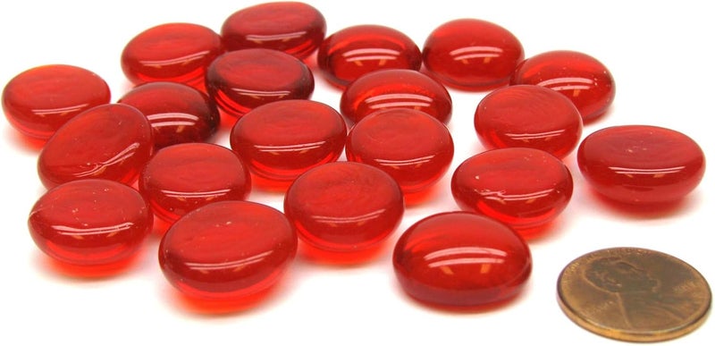 Koplow Games LifeStones Red Glass Gaming Stones - 20 Count - Image 1