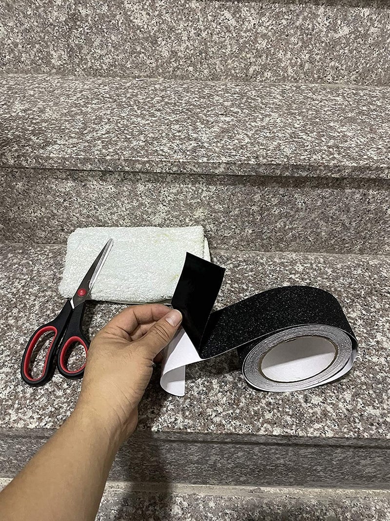 swenrix Heavy Duty Anti Slip Tape for Stairs Outdoor/Indoor Waterproof 10 meters Grip Tape Safety Non Skid Roll for Stair Steps Traction Tread Staircases Non Slip Strips Black - Image 4