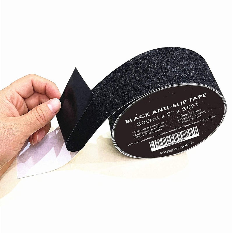 swenrix Heavy Duty Anti Slip Tape for Stairs Outdoor/Indoor Waterproof 10 meters Grip Tape Safety Non Skid Roll for Stair Steps Traction Tread Staircases Non Slip Strips Black - Image 3