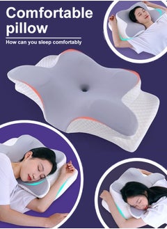 Memory Foam Butterfly-Shaped Cervical Pillow For Shoulder And Neck Pain Relief   Ergonomic Orthopedic Support For Side  Back  And Stomach Sleeping  Washable Cover Included - pzsku/Z4878A259B779F2464AE9Z/45/_/1728531797/d8be2e67-aa44-49c9-90e4-3d3ccb2502cf