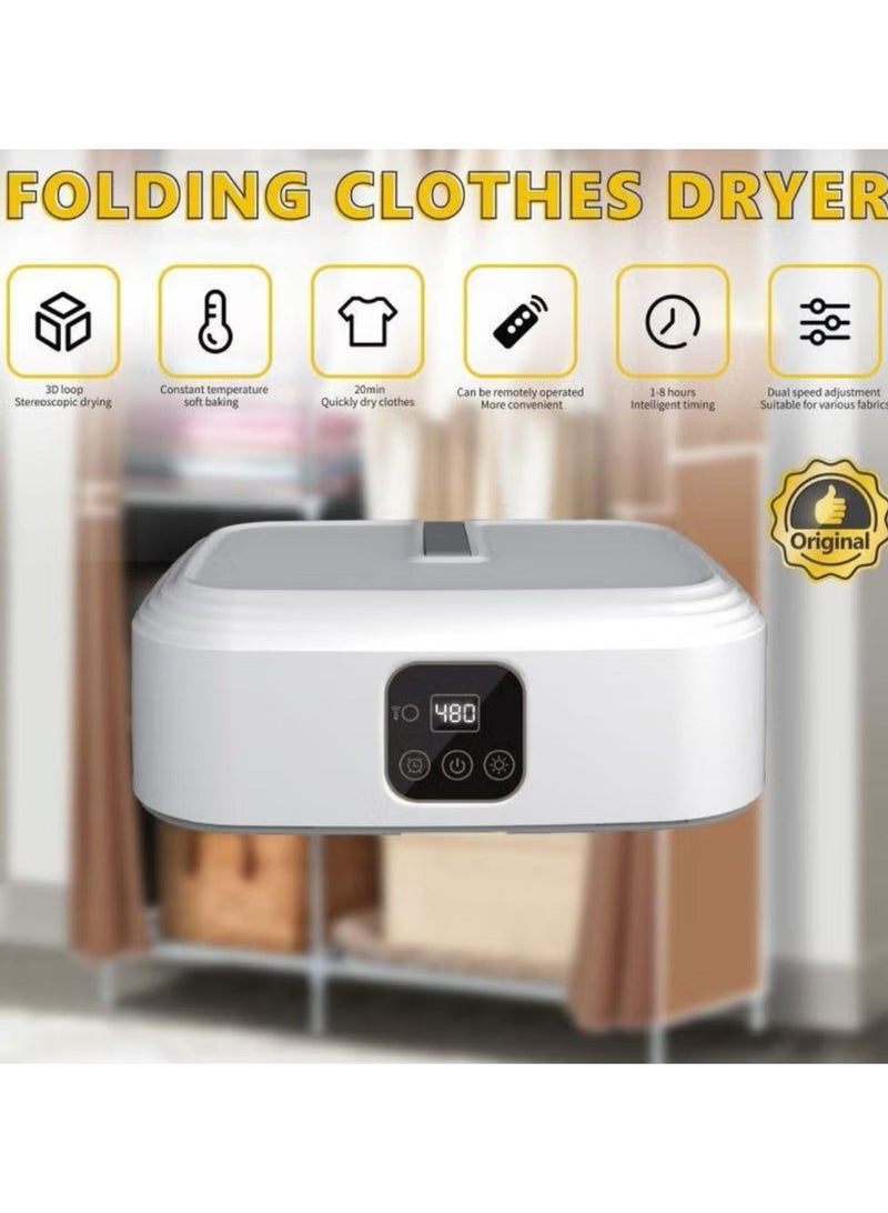 Denx Portable Laundry Dryer  Multifunctional Electric Drying Machine  Mini Clothes Dryer with Dryer Bag, 2 Speed ​​Adjustable Mini Dryer  Small Foldable Clothes Dryer - Image 5