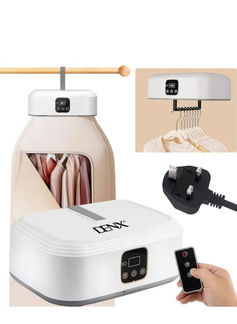 Denx Portable Laundry Dryer  Multifunctional Electric Drying Machine  Mini Clothes Dryer with Dryer Bag, 2 Speed ​​Adjustable Mini Dryer  Small Foldable Clothes Dryer - Image 1