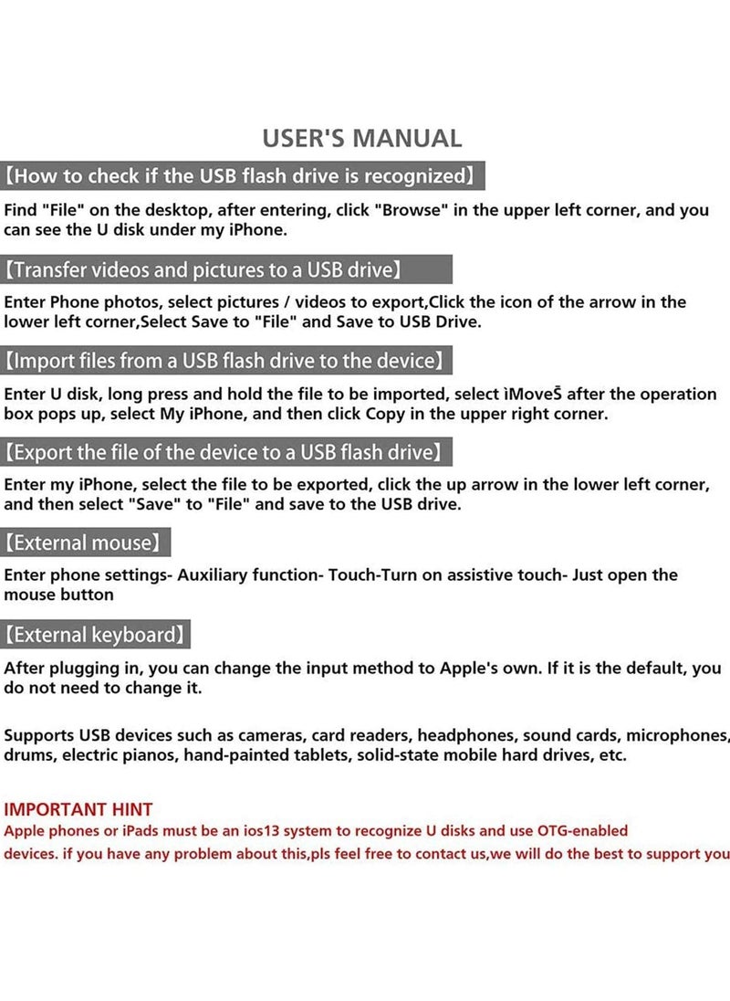 KASTWAVE - "[معتمد من Apple MFi] محول كاميرا USB لجهاز Apple Lightning إلى USB 3.0، محول كابل OTG متوافق مع iPhone/iPad، يدعم USB أنثى توصيل قارئ البطاقات، قرص U، لوحة المفاتيح، الماوس، محرك أقراص فلاش USB - Image 1