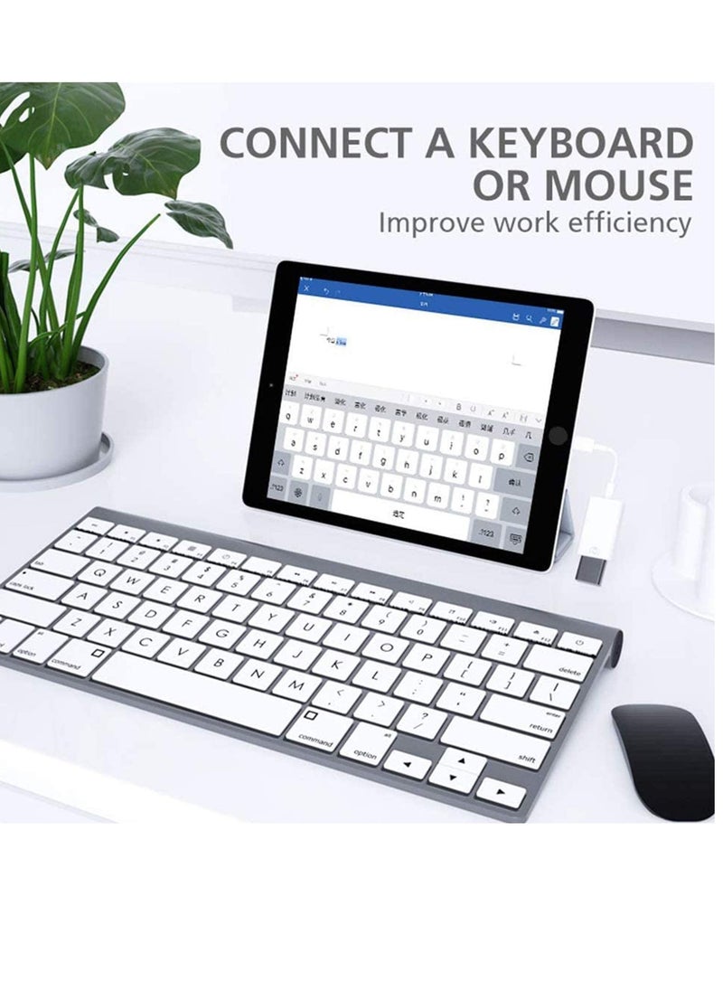 KASTWAVE - "[معتمد من Apple MFi] محول كاميرا USB لجهاز Apple Lightning إلى USB 3.0، محول كابل OTG متوافق مع iPhone/iPad، يدعم USB أنثى توصيل قارئ البطاقات، قرص U، لوحة المفاتيح، الماوس، محرك أقراص فلاش USB - Image 1