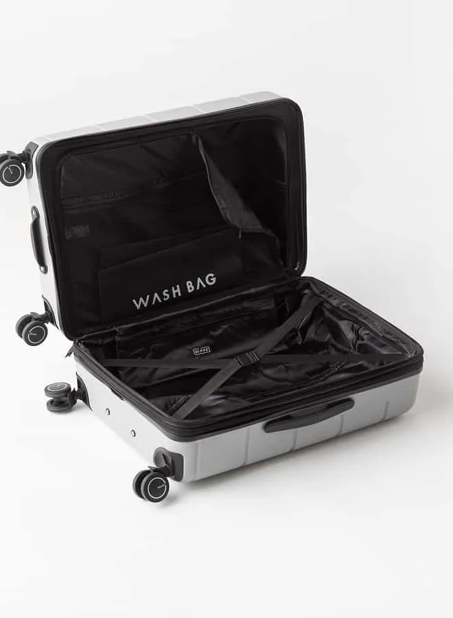وايف Textured Hardcase Luggage Trolley Bag with Retractable Handle