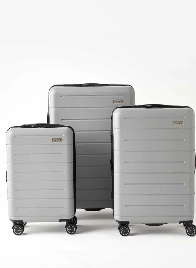 وايف Textured Hardcase Luggage Trolley Bag with Retractable Handle