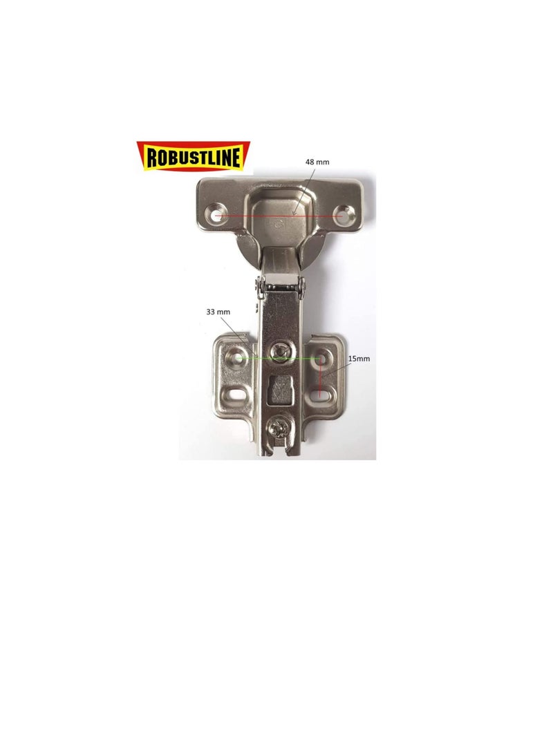 Robustline 110 Degree Angle Adjustable Stainless Steel Cabinet Door Concealed Cabinet Hinge Full Overlay Half Overlay Inset Hinges (4, Inset) - Image 3