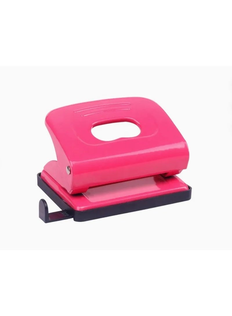 YIZHIWANG Heavy-Duty 2-Hole Paper Punch – Up to 20 Sheets, Pink