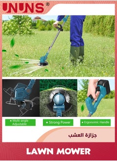 UNUNS Electric Lawn Mower,Cordless Weed Wacker Battery Operated,Brush Cutter 12v Weed Trimmer,3-in-1 Weed Wacker Cordless Lightweight Grass Trimmer For Lawns Yard Garden,Red  - Image 4