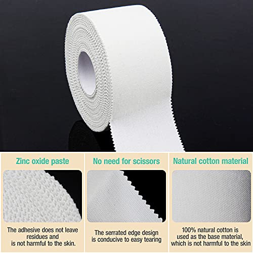 iFwevs (3 Pack) White Athletic Sports Tape, Very Strong Easy Tear No Sticky Residue Tape for Athlete & Sport Trainers & First Aid Injury Wrap,Suitable for Bats,Tennis,Gymnastics & Boxing（1.5in X 35ft） - Image 3