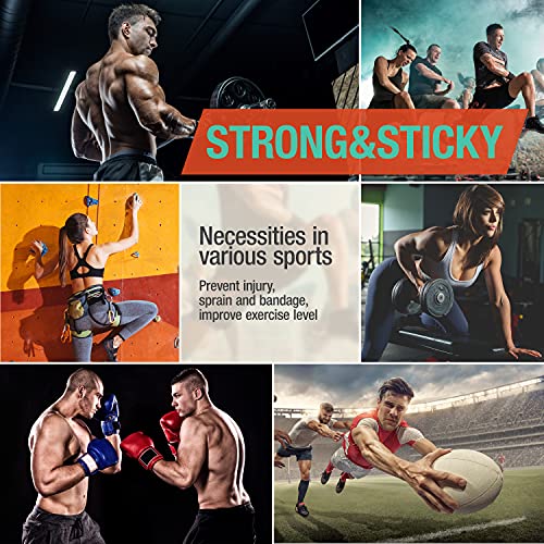 iFwevs (3 Pack) White Athletic Sports Tape, Very Strong Easy Tear No Sticky Residue Tape for Athlete & Sport Trainers & First Aid Injury Wrap,Suitable for Bats,Tennis,Gymnastics & Boxing（1.5in X 35ft） - Image 2