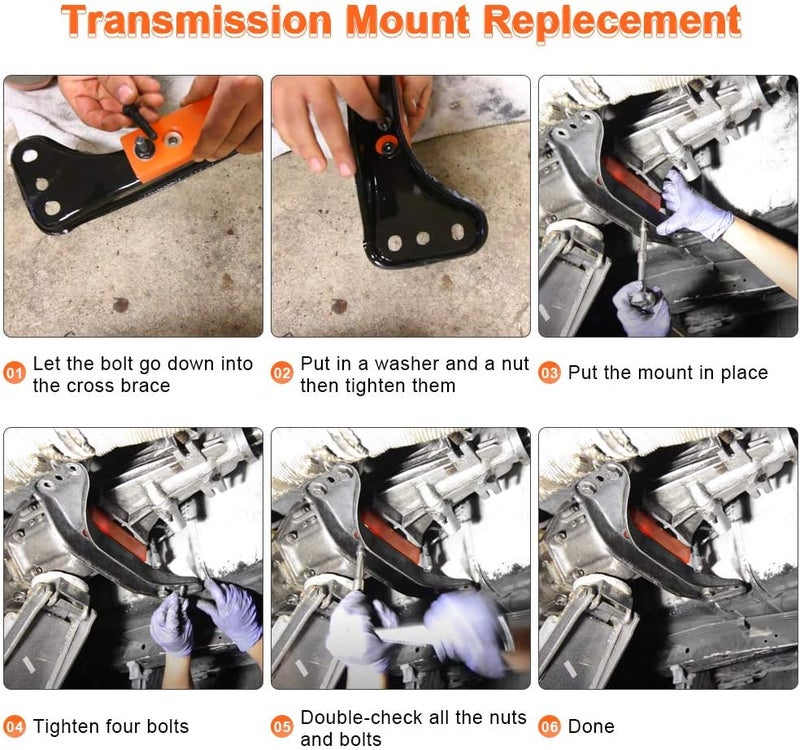PQY Motor Engine & Transmission Mounts Set for Nissan 240SX S13 S14 (1989-1998) - Image 5