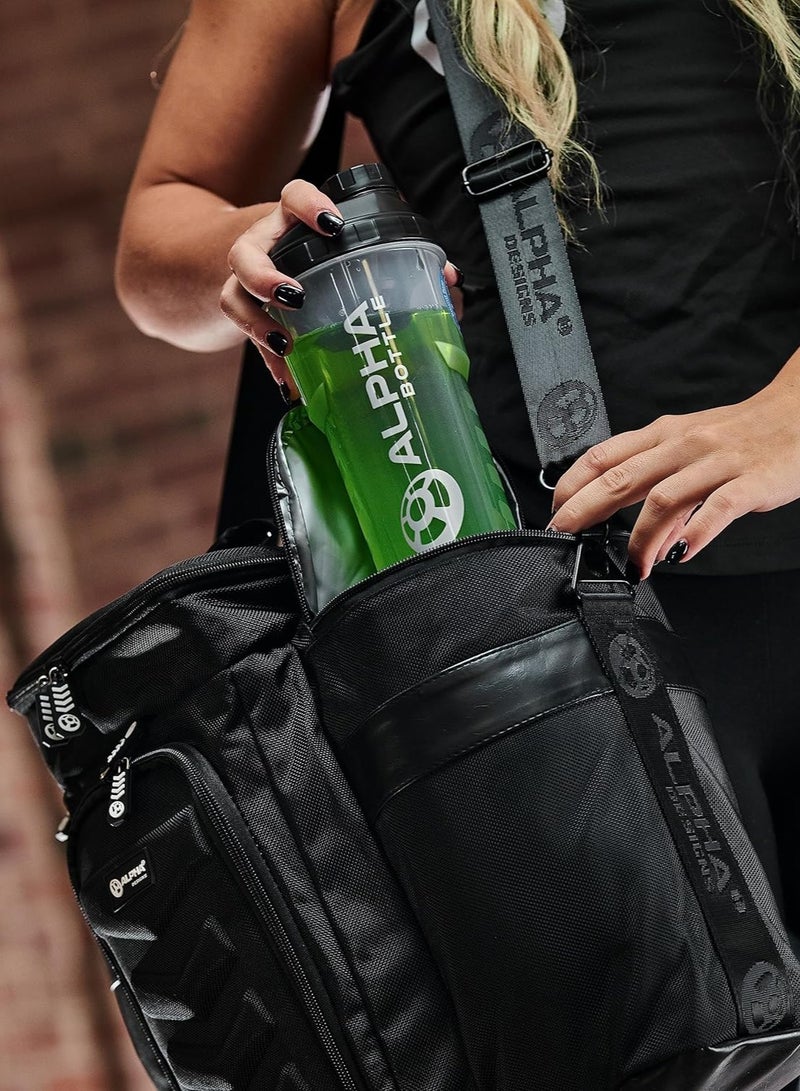 Alpha Designs Alpha bottle v2 anti-bacterial bpa and dehp free protein shaker with biocote technology (clear, 1000ml)