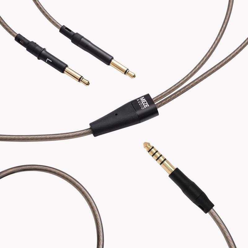 MEZE AUDIO ميزي أوديو | كابل متوازن ترقية 4.4 مم OFC لسلسلة 99 | نحاس OFC مطلي بالفضة | موصل ذكر 4.4 مم إلى موصل مزدوج TS مونو 3.5 مم | طول الكابل 1.50 م/4.9 قدم - Image 1