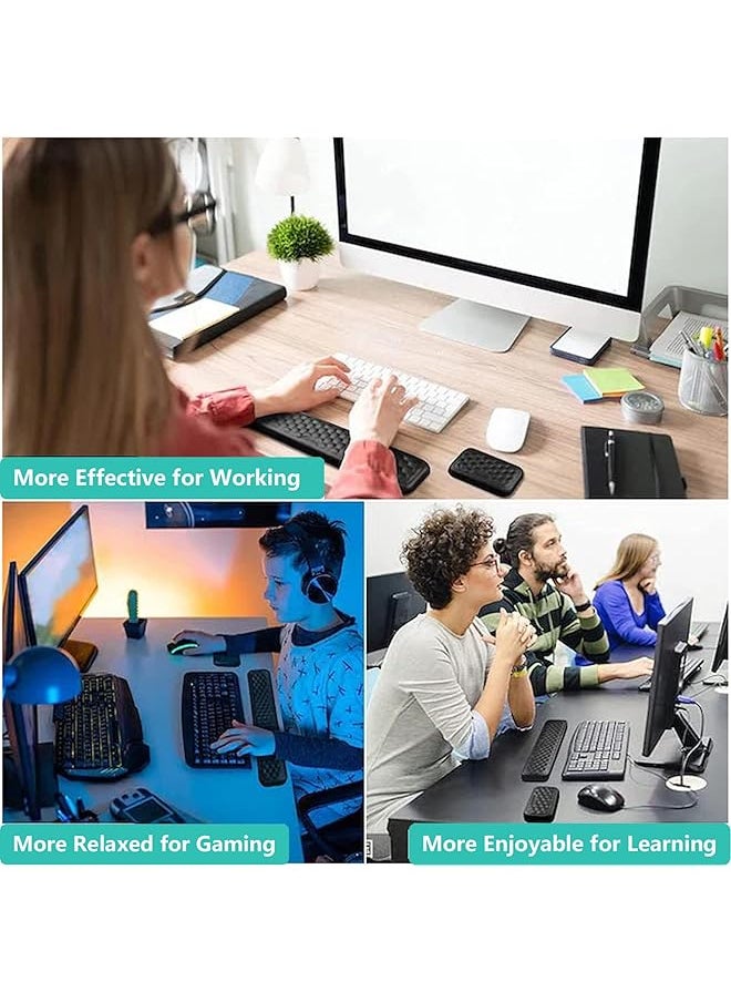 erorex - Mouse Pad Wrist Support Ergonomic Keyboard Pad With Wrist Rest With Relieve Carpal Tunnel Pain Massage Bulge And Full Memory Gel Design Computer Pad For Laptop Office Work Pc Gaming Medium - Image 1